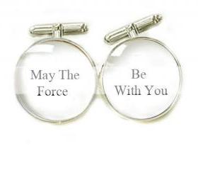Men Cufflinks May the force be with you personalized keepsake gift for him guys Wedding father cuff links