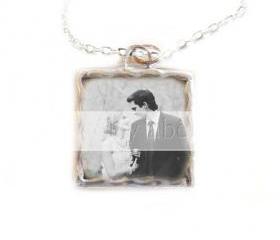 Photo Necklace Charm Customize Pendant Personalized Glass Custom Made Wedding Keepsake bridesmaids memorial Pet Birthday