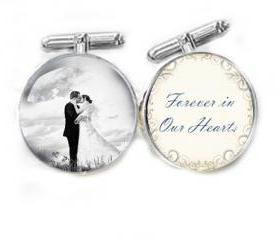 Wedding Photo Cufflinks Customize Your Photo Cufflinks personalized keepsake gift for him guys men father cuff links