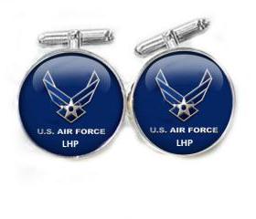 Blue Air Force Cufflinks personalized keepsake gift for him guys men father Initial cuff links