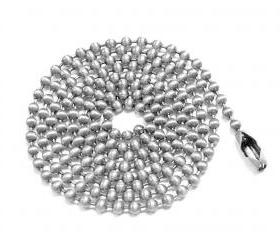 Ball Chain 18 inches jewelry supply findings 2.4mm connector Choice of Aluminum Brass Copper
