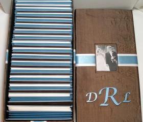 Wedding Guest Card Box w/Photo Inset & Monogram - (custom colors available)
