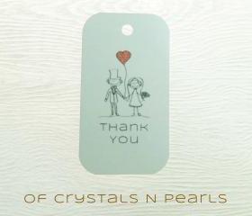 24 Couple in Love Customised Gift Tags - Wedding Favor Tags - Thank you tags - Wedding Gift Tags - Baby Shower Tags
