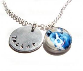 Custom Your Dog Pet Cat Hand Stamped dog name Necklace Customize to your pet or other dog pendant