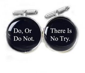 Do or Do not Cufflinks Do, Or Do Not. There Is No Try Star War Personalized gift guy cuff links