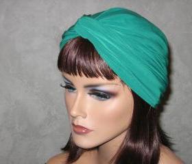 Made to Order Handmade Twist Fashion Turban -Money Green Roma