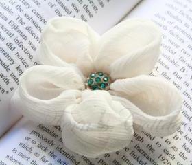Fabric Flower Hair Clip and Brooch Pin