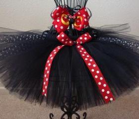 Classic colored mouse inspired tutu and bow