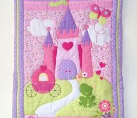Princess Fairy Castle Quilted Wall Hanging
