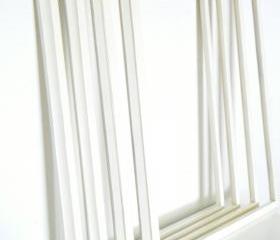 Set of 4 ~11x14 Inch Distressed Photo Frames in Ivory, Creamy White