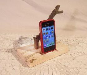Ready to Ship - iPhone - iPod Dock - Charger and Sync Station - Natural - Back to Nature -- iDock
