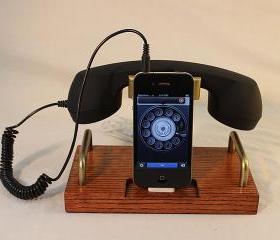 iPhone Dock - Phone - iPod Dock - Phone - Charger and Sync Station - Coiled Wire Headset B Model - Plugin Headset
