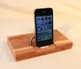 Cedar iPhone - iPod Dock -Charger and Sync Station - It's a Etsy Super Sale - Great Smell - Sliver style V2 iDock