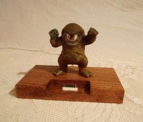 iPhone - iPod Dock -Charger and Sync Station - Oak - Monster style with wiggly Eyeball - Scary - iPhone Dock iPod -Big Sale