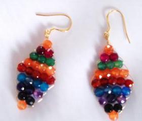 Multi Colour Gemstone Earring Handmade Jewelry