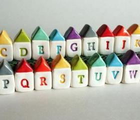 CUSTOM ALPHABET A to Z Miniature Houses