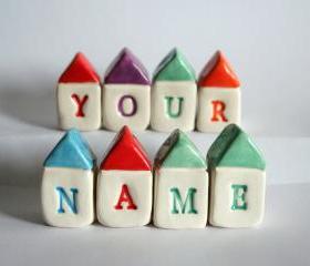 CUSTOM NAME Miniature Houses 