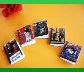 Christmas Miniature Book Charms Set of 5