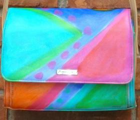 Hand Painted Handbag with My Funky Abstract Painting