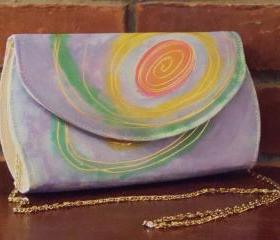 Hand Painted Handbag with My Funky Abstract Painting