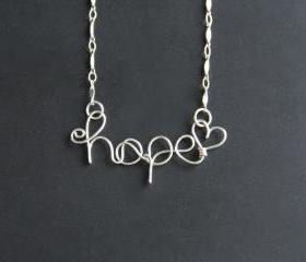 Hope Necklace Wire Word
