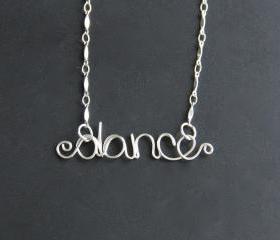 Dance Necklace Wire Word 