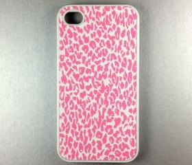 Iphone 4 Case - Pink Leopard Iphone 4s Case, Iphone Case, Iphone 4 Cover