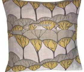 Villa Nova Lorton luxury contemporary fabric cushion cover with fabric covered button fastening 45cm