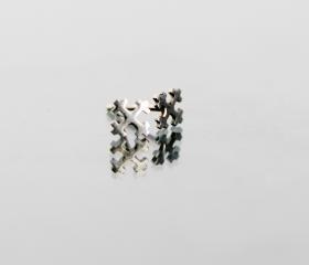 CROSS - peace and prosperity - sign - handmade sterling silver 925 earrings