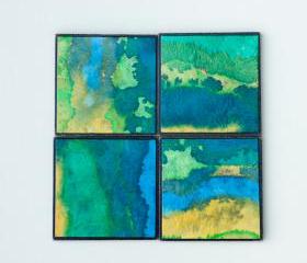 Coasters Handmade Paper Abstract