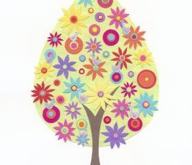 Magnolia Blooms and Birds - Art print - 5 x 7