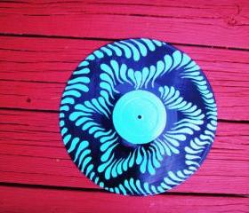 Blue Original Recycled Vinyl Record Wall Hang
