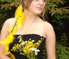 Yellow Feather Headband