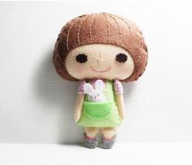 Heidy girl - - doll pattern, felt doll, PDF