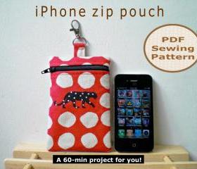 iPhone zip pouch - pdf bag sewing pattern