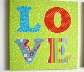 LOVE Fabric Wall Decoration - HOLIDAY
