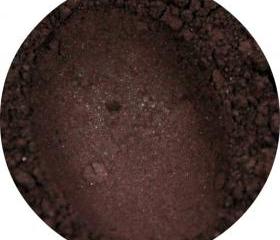 Mineral eyeshadow - Chocolate Brown color, dark brown eye shadow, semi matte eye shadow, smokey eye, vegan cosmetics