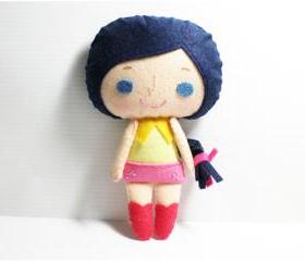 Connie girl - doll pattern, felt doll, PDF