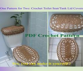 One Pattern for Two - Toilet Seat Cover & Toilet Tank Lid Cover (6VC2012)