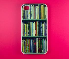 Bookshelf Iphone 4 Case - Bookshelf Iphone 4s Case, Iphone Case, Iphone 4 Cover