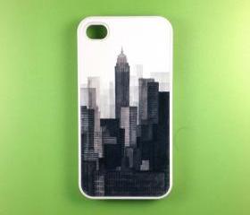 Iphone 4 Case - Vintage NY City Iphone 4s Case, Iphone Case, Iphone 4 Cover