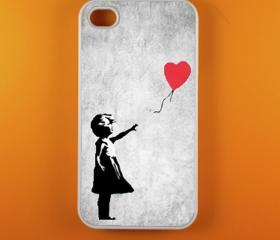 Iphone 4 Case - Banksy Balloon Iphone 4s Case, Iphone Case, Iphone 4 Cover