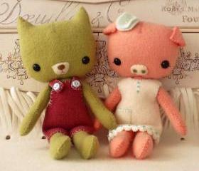 Pocket Pals - Piggy and Kitty PDF Pattern