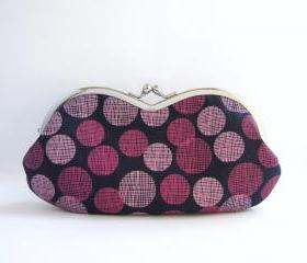 sunglass / eyeglasses case - dots on indigo