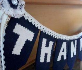 Thank you wedding banner Photo Prop Choice of Colours