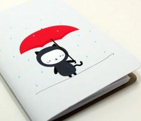 Raining Kitty Pocket Notebook