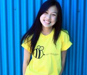 Free To Bee Tshirt - Sunshine Yellow American Apparel Unisex Mens Womens Crew Neck Tee