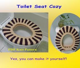 Knit Pattern - Toilet Seat Cozy (18VC2012)