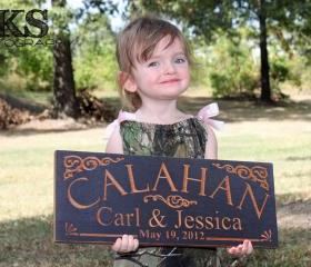 Personalized Sign, Family Last Name Sign Established Custom Wood Sign Wooden Sign Sign For Business, 7 x 18 C