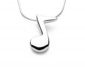 Note - Handmade Sterling Silver Pendant by Purplefish Designs
